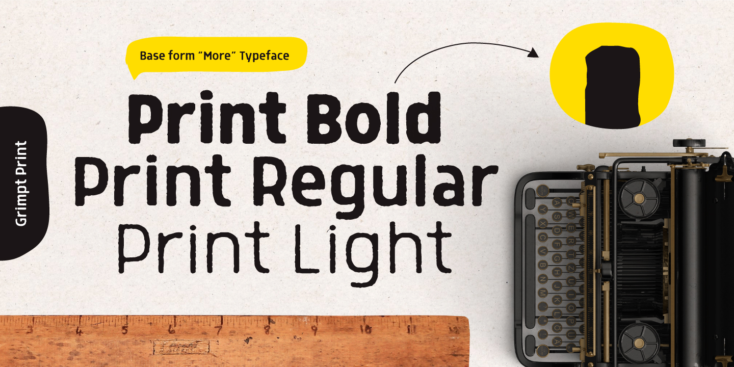 Grimpt Print Light Font preview